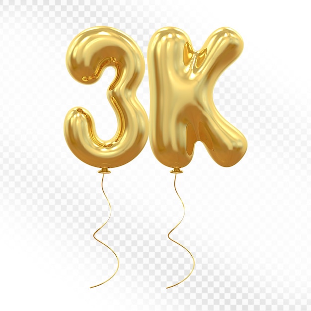 3K Sigue el globo de oro Gracias por seguir