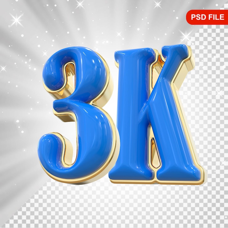 PSD 3k sigue número azul gracias por seguir