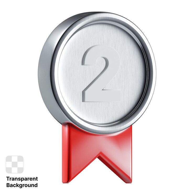 PSD 3o segundo lugar medalla de plata ganador del icono