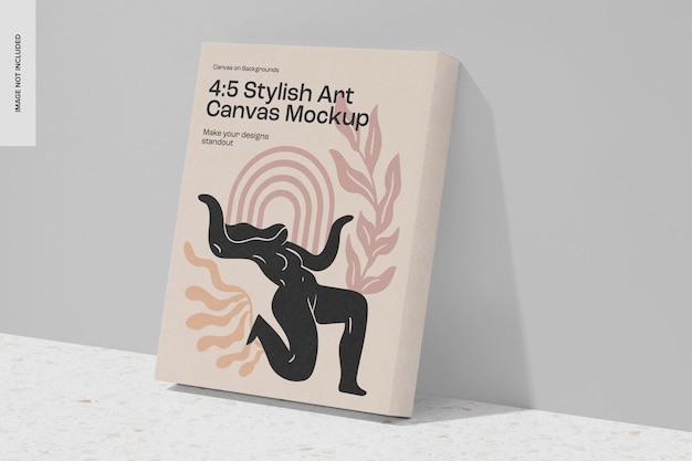 4:5 Modelo de tela de arte elegante, inclinado