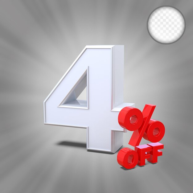 4% di sconto sulla vendita d'argento 3D