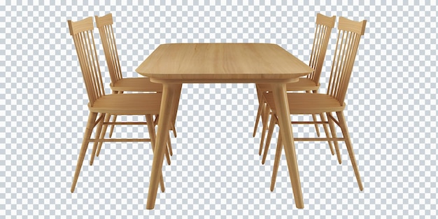 4 mesa de comedor clásica de madera. Mueble