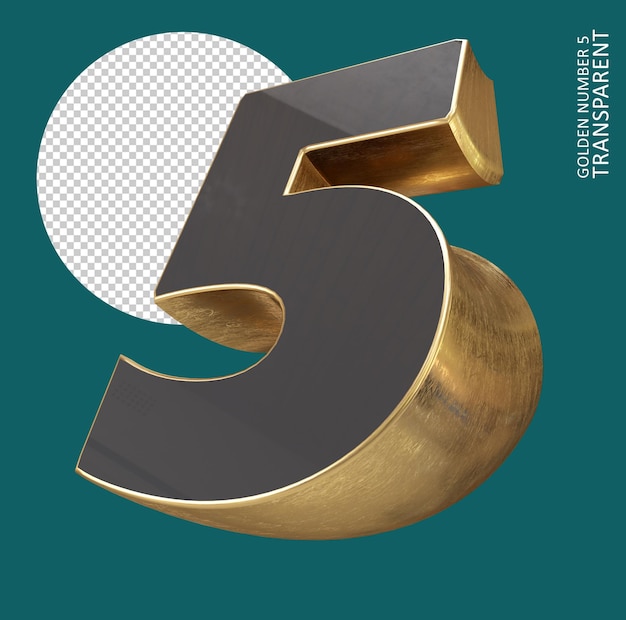 PSD 4 nummer 3d gold nummer nummer 4 3d