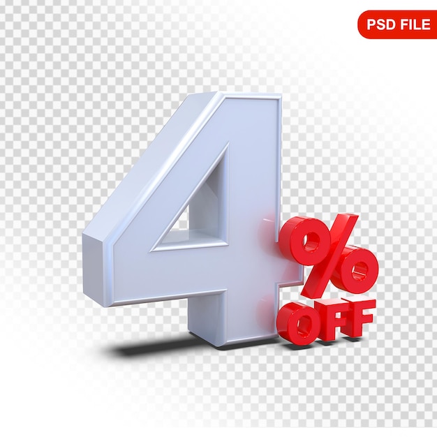 4 Prozent Angebot in 3D
