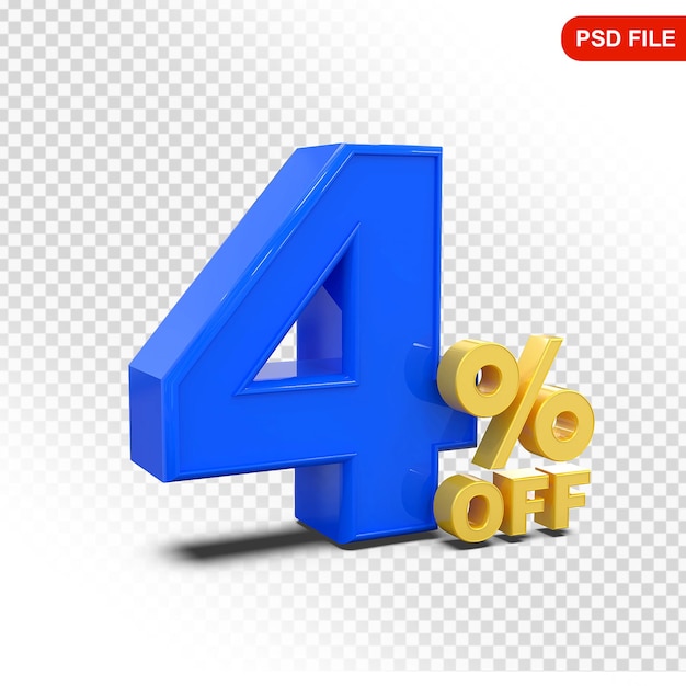 4 Prozent Angebot in 3D