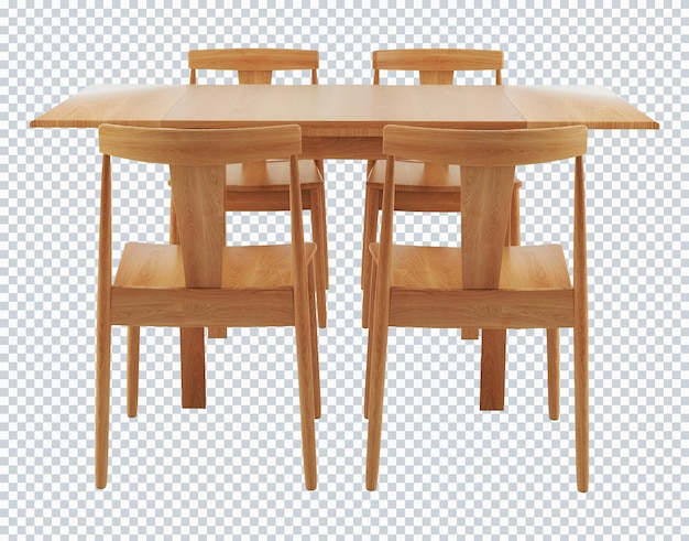 4-seat wooden dining table. Furniture