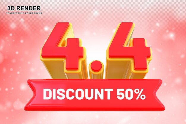 4 Venta de descuento en 3D