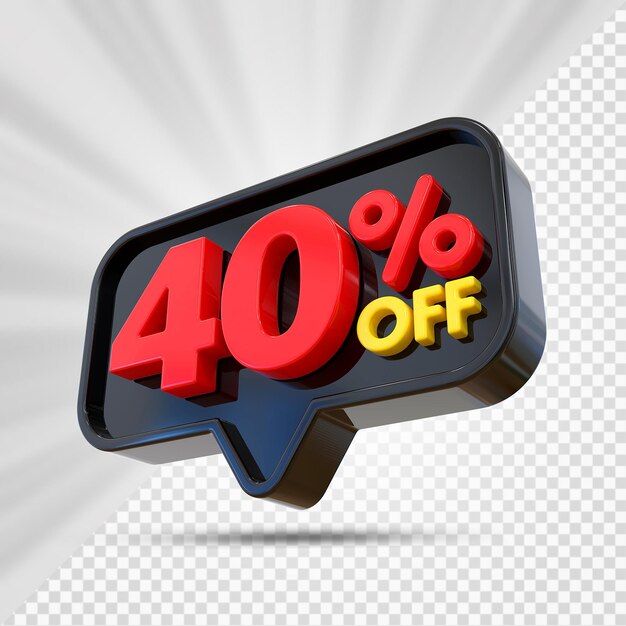 40 por ciento de descuento Promoción