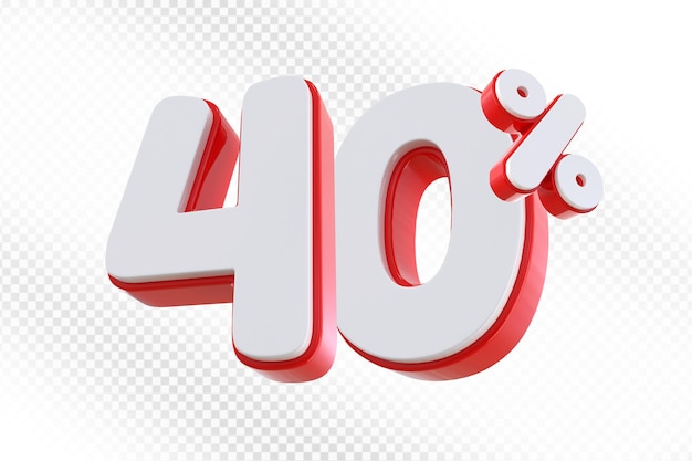 40 por ciento de oferta roja en 3D