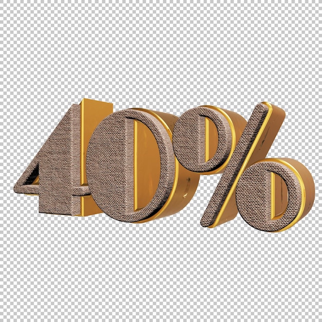 40 por ciento render 3d