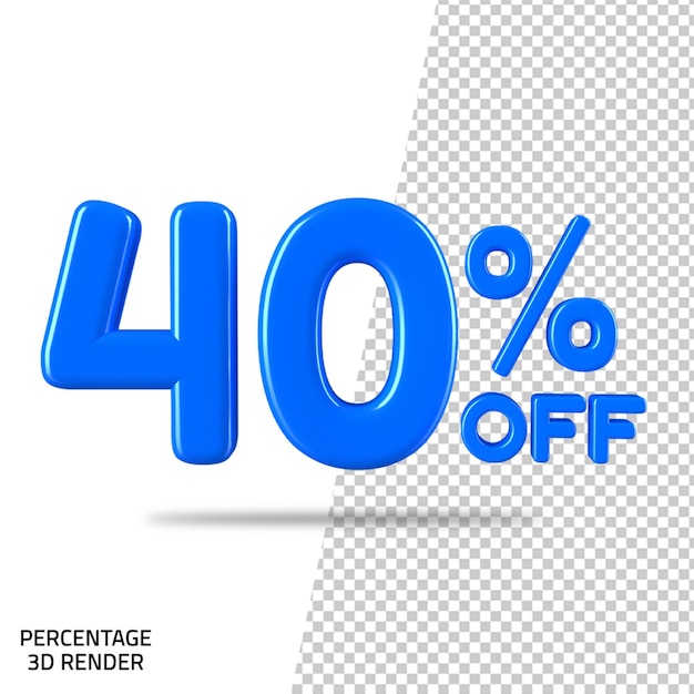 40% de desconto na oferta de venda renderização 3d