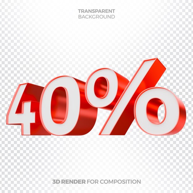 40 descuento en el renderizado en 3D