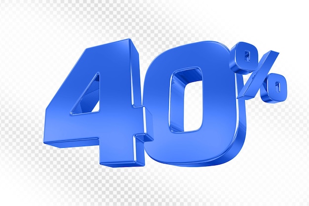 40% di sconto sulla promozione della vendita blu 3D