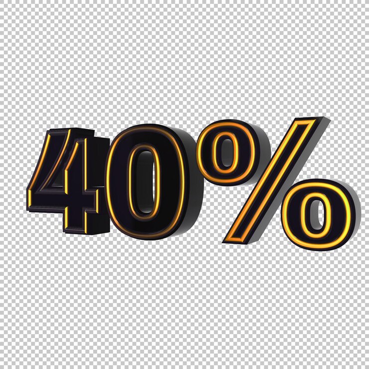 40 percento di rendering 3d