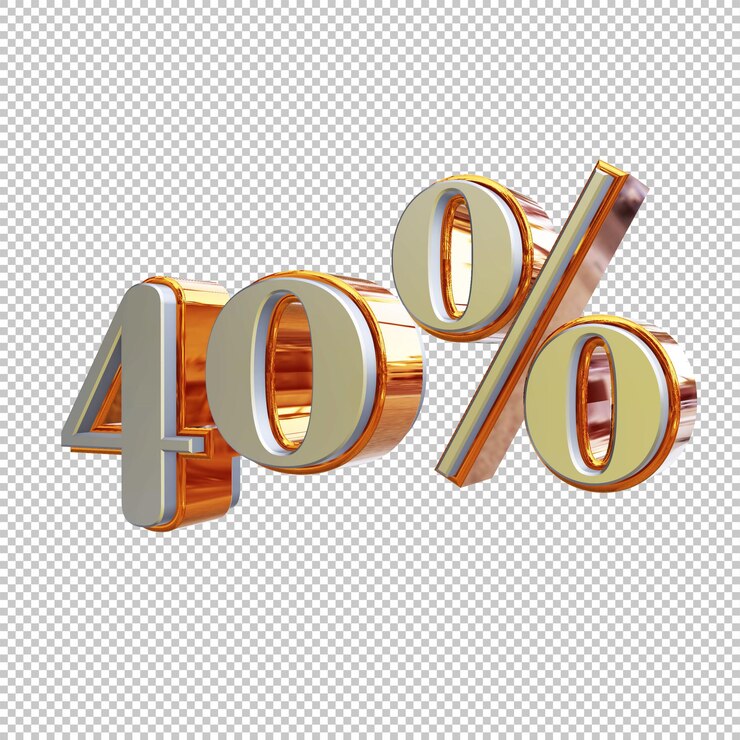40 por cento de renderização 3D