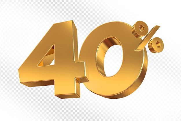 40 Prozent Angebot Gold in 3D