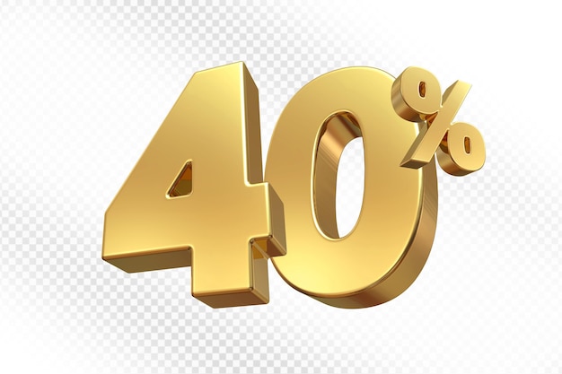 40 Prozent Rabatt auf Gold 3D Rabatt