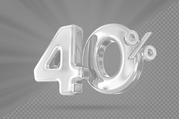40 Prozent Silberangebot in 3d