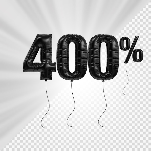 400 per cento offrono palloncini in rendering 3D