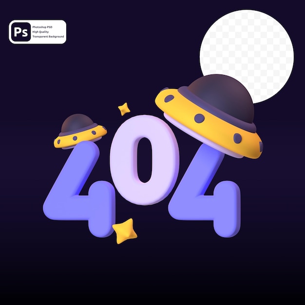 404 Erreur dans le rendu 3D pour la présentation Web de l'actif graphique ou autre