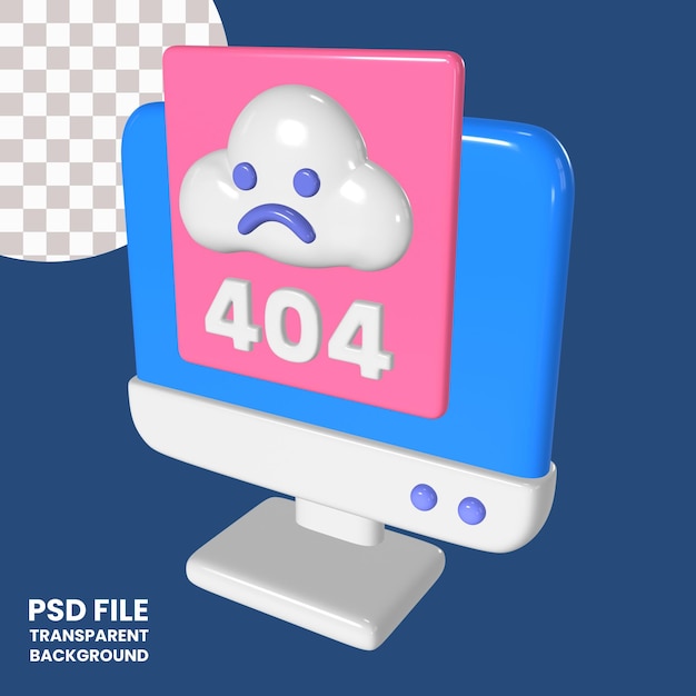 404 No se encontró el icono de la ilustración 3D