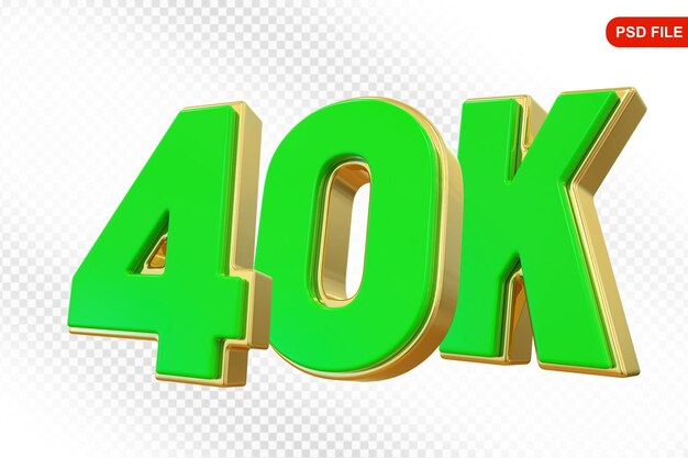 40K Follow Número Verde Obrigado por seguir