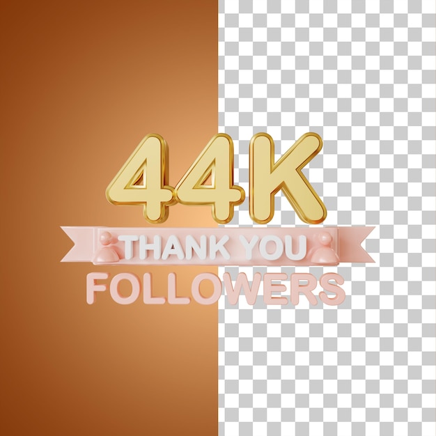 44k seguaci oro Rendering 3D