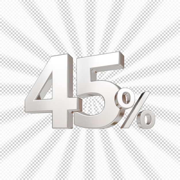 45% de descuento en blanco 3D