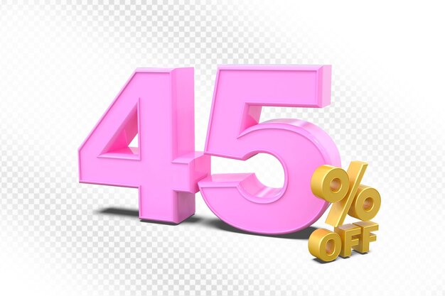 45% di sconto sulla vendita rosa 3D