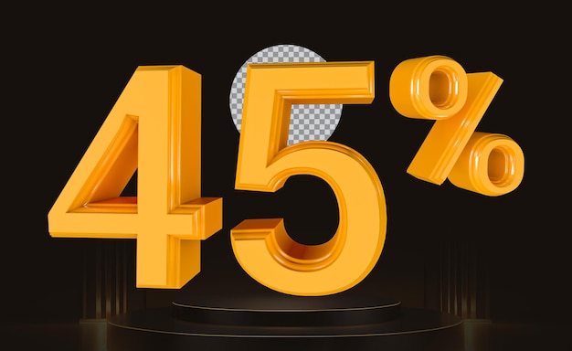 45 Prozent Verkauf golden
