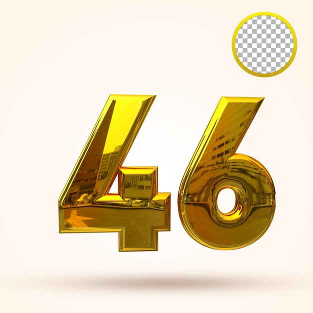 46 años aniversario plantilla 3d premium psd