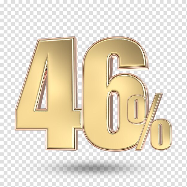 46 Número de oro Renderizado en 3D
