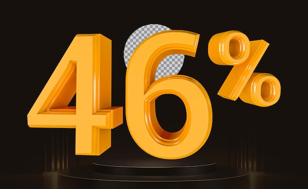 46 Prozent Verkauf golden