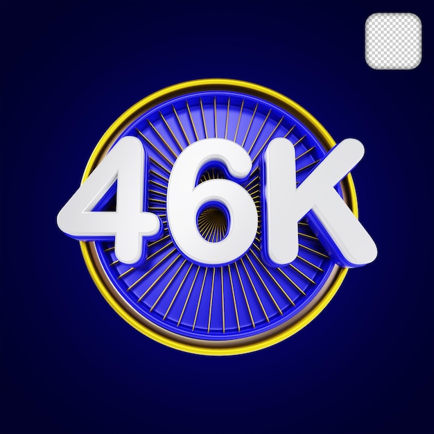 46K numerisch mit Bühnen-3D-Illustration