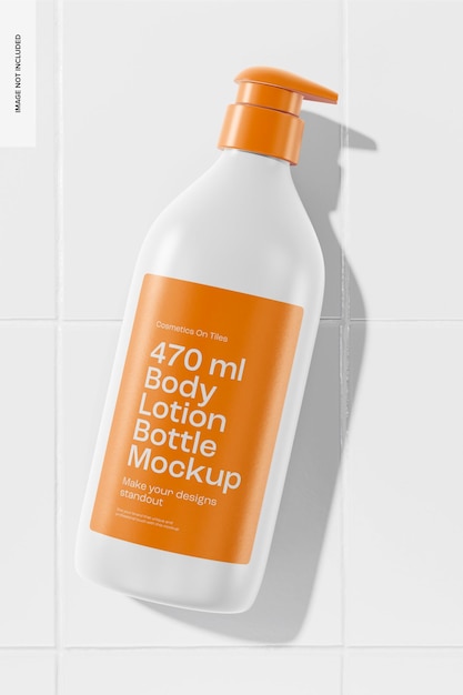 470-ml-Körperlotion-Flaschenmodell, Draufsicht
