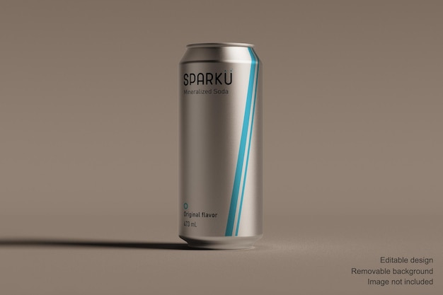 473 ml 16 oz Silberdose vorne