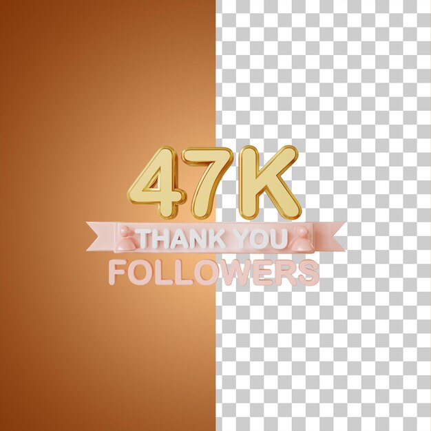47k seguaci oro Rendering 3D