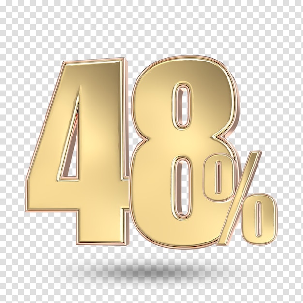 48 Goldzahl 3D-Render