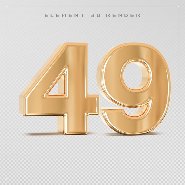 49 numero d'oro rendering 3D
