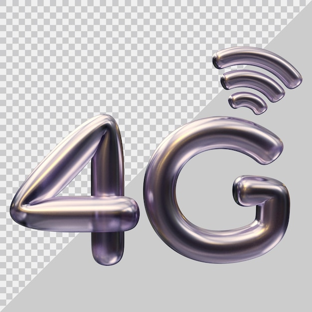 4g-icon-logo mit modernem 3d-stil