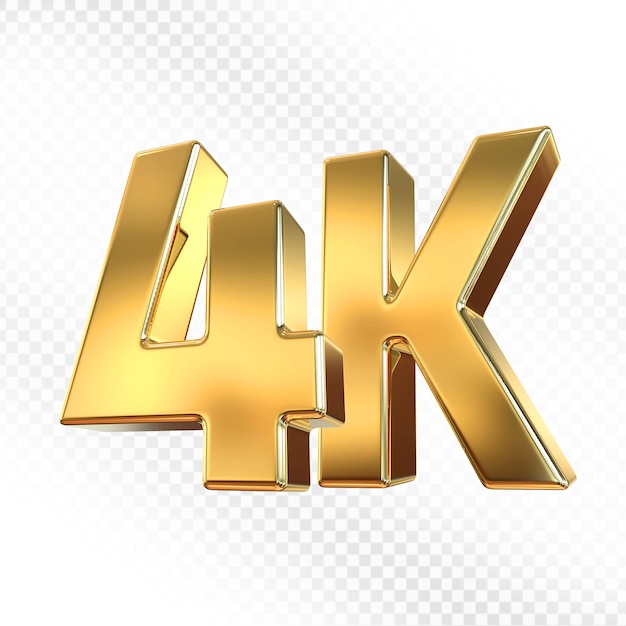 4K Follow Gold Nummer Danke für Follow