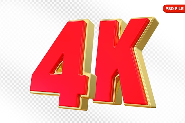 4K Follow Numero rosso Grazie per il seguito