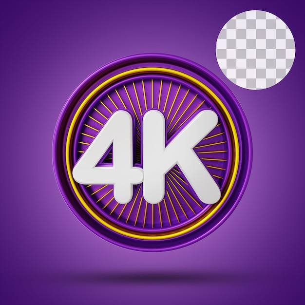 4k numérico com renderização 3d de palco