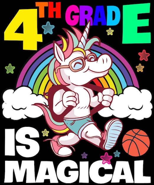 PSD 4th grade est magicalunicorn avec photoshop