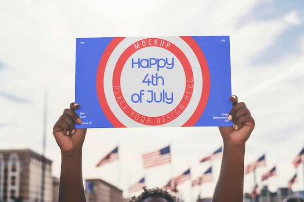 PSD 4th of july  celebration mockup