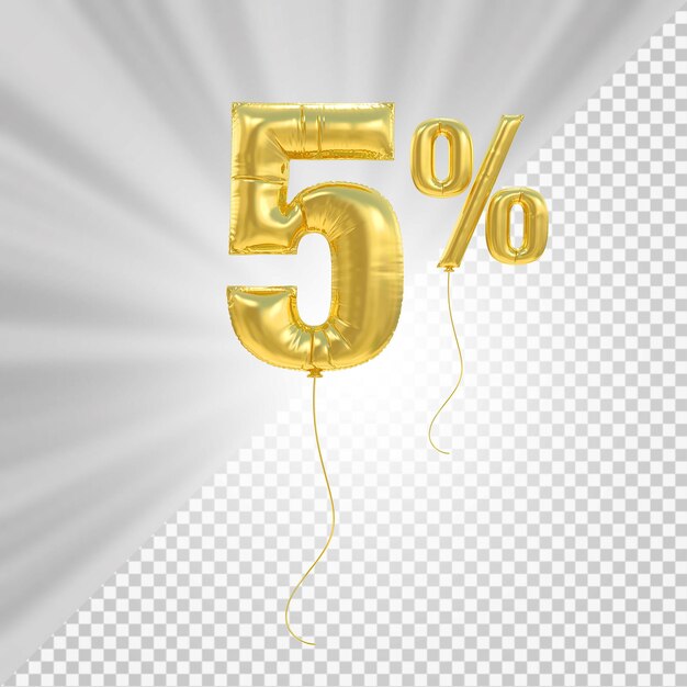 El 5 por ciento ofrece globos en renderización 3D