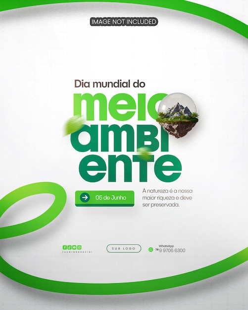 5 de junho Dia Mundial do Meio Ambiente Mídia Social Editável PSD Dia do Meio Ambiente