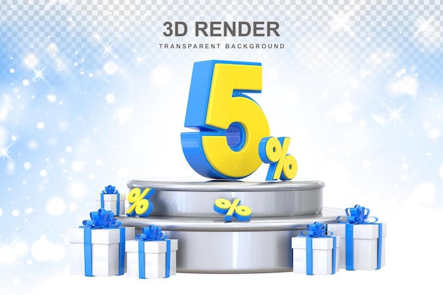 5% de promoção com presente 3d