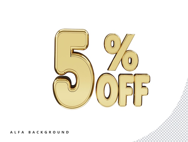 5% de descuento en la etiqueta de venta de descuento