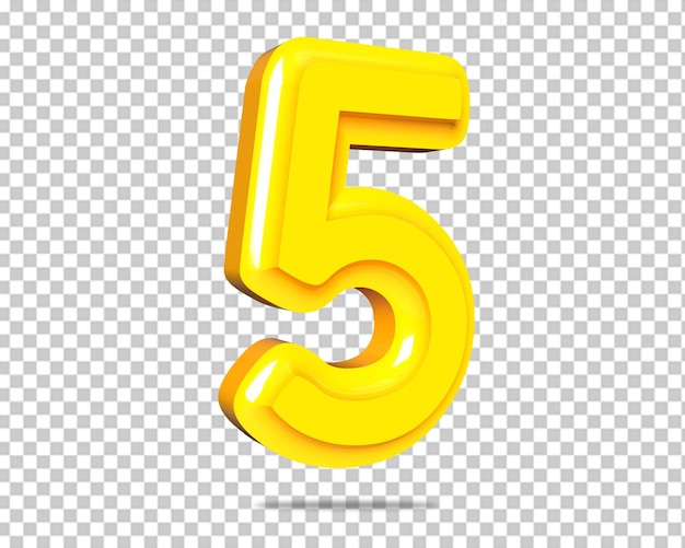 5 oro cinco números lujo 3d logo